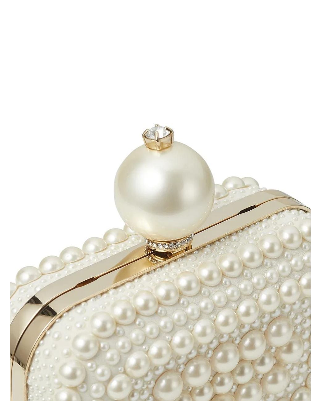 Jimmy Choo White Micro Cloud Clutch