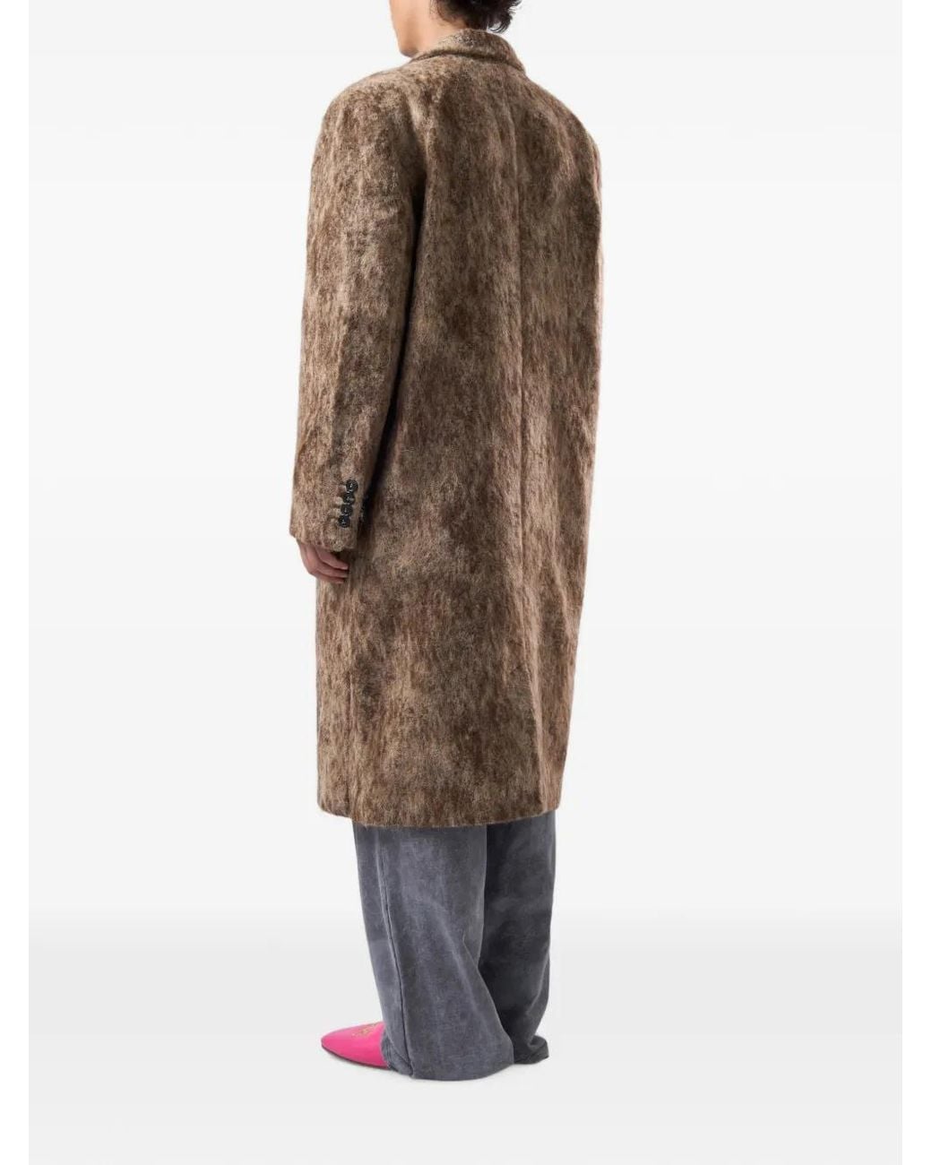Gcds Brown Giuly Double-Breasted Coat for men