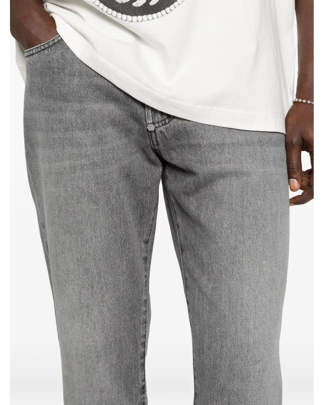 Philipp Plein Gray Detroit Jeans for men