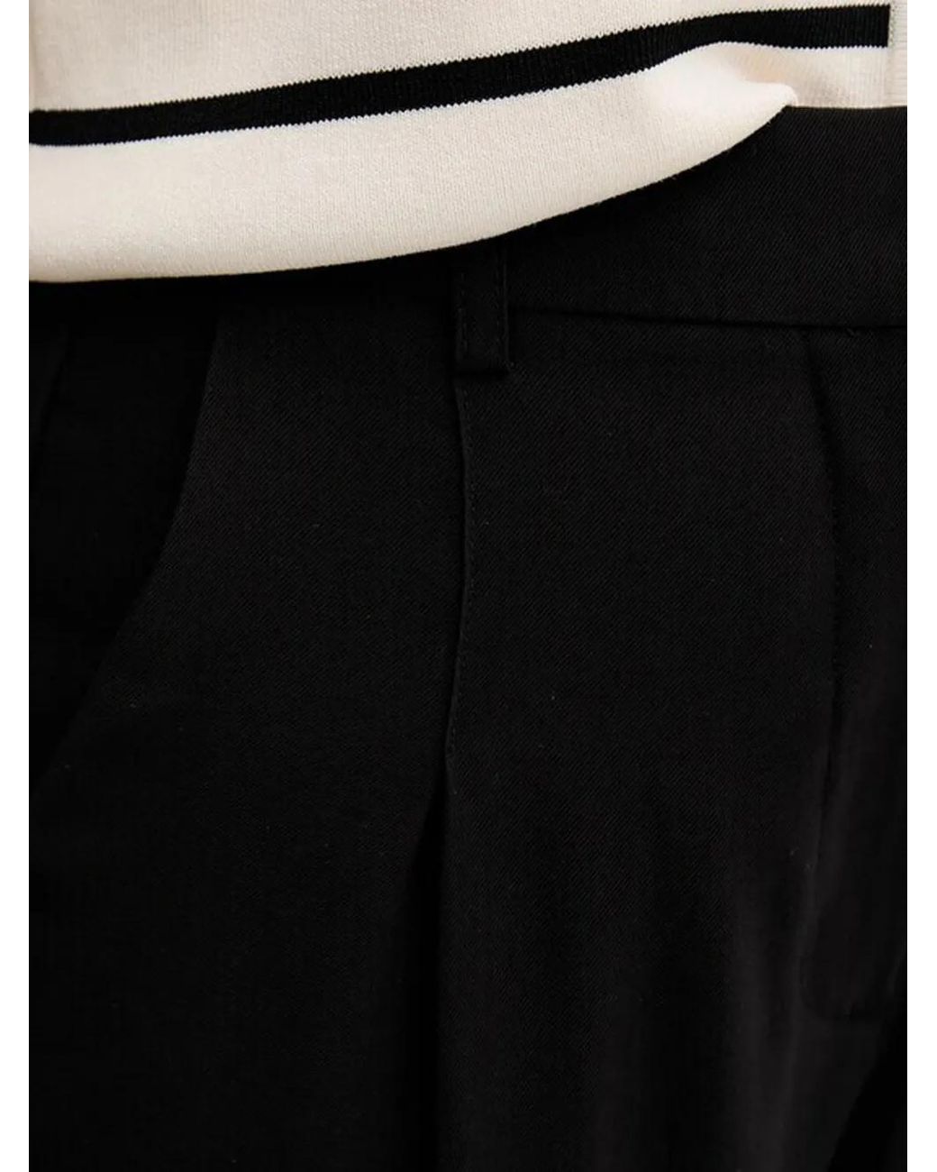 Silvian Heach Black Nieva Pleated Trousers