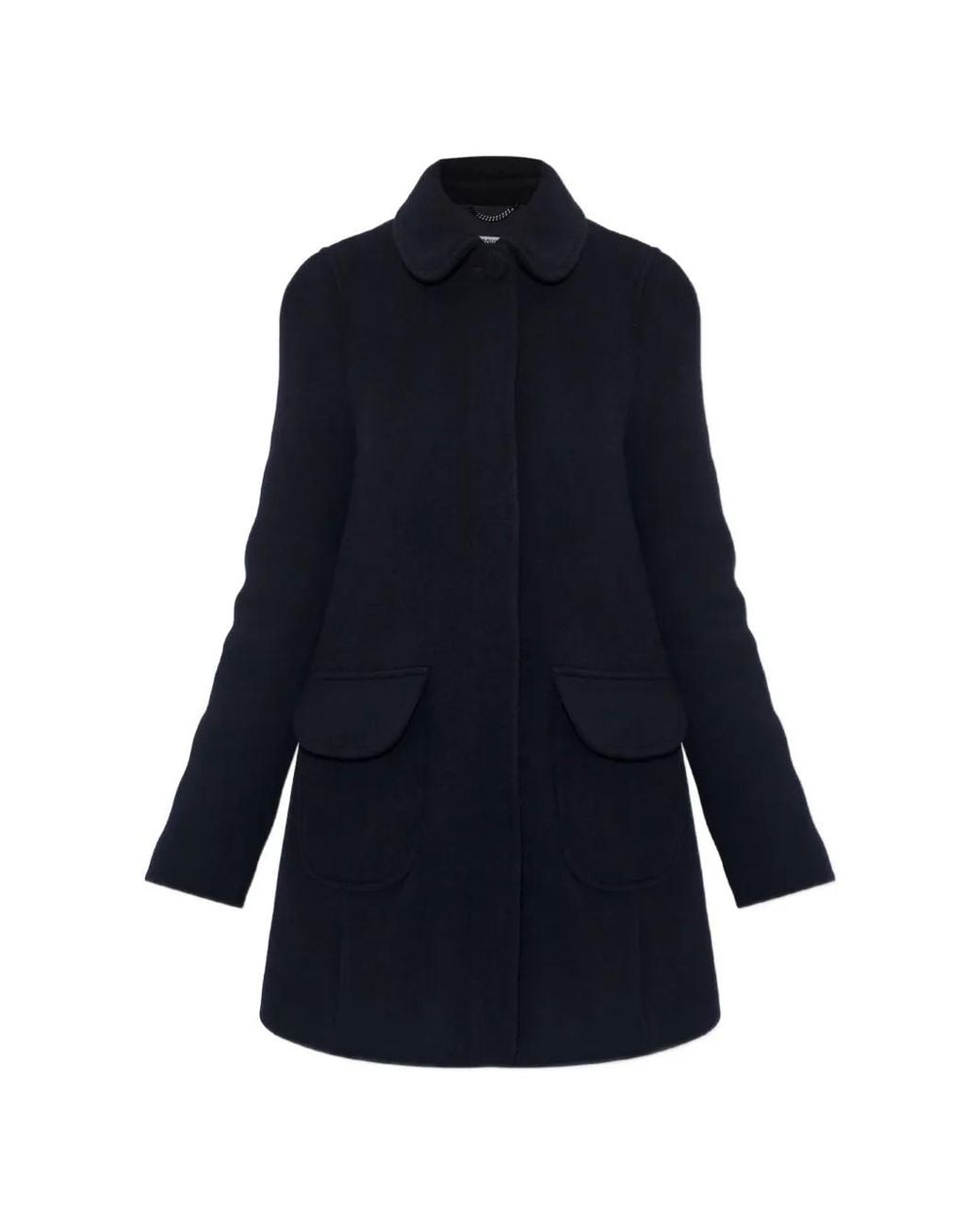Moschino Blue Manteau À Col Pointu