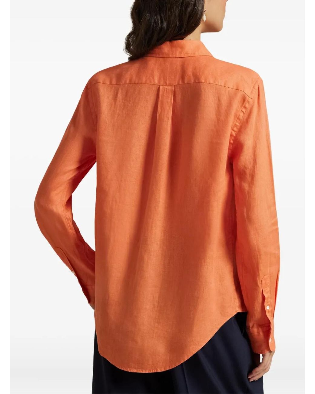 Polo Ralph Lauren Orange Button-Fastening Long-Sleeve Shirt