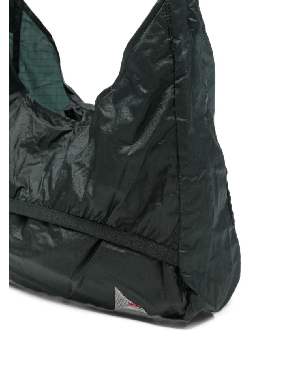 Roa Black Logo-Print Crinkled Crossbody Bag