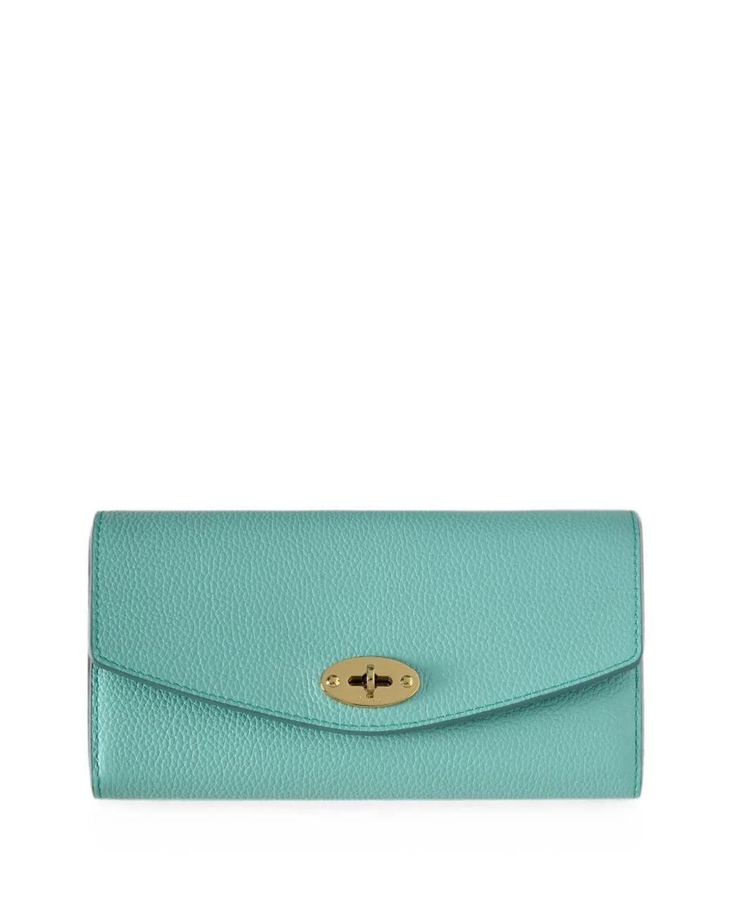 Mulberry Green Small Darley Grained Leather Wallet