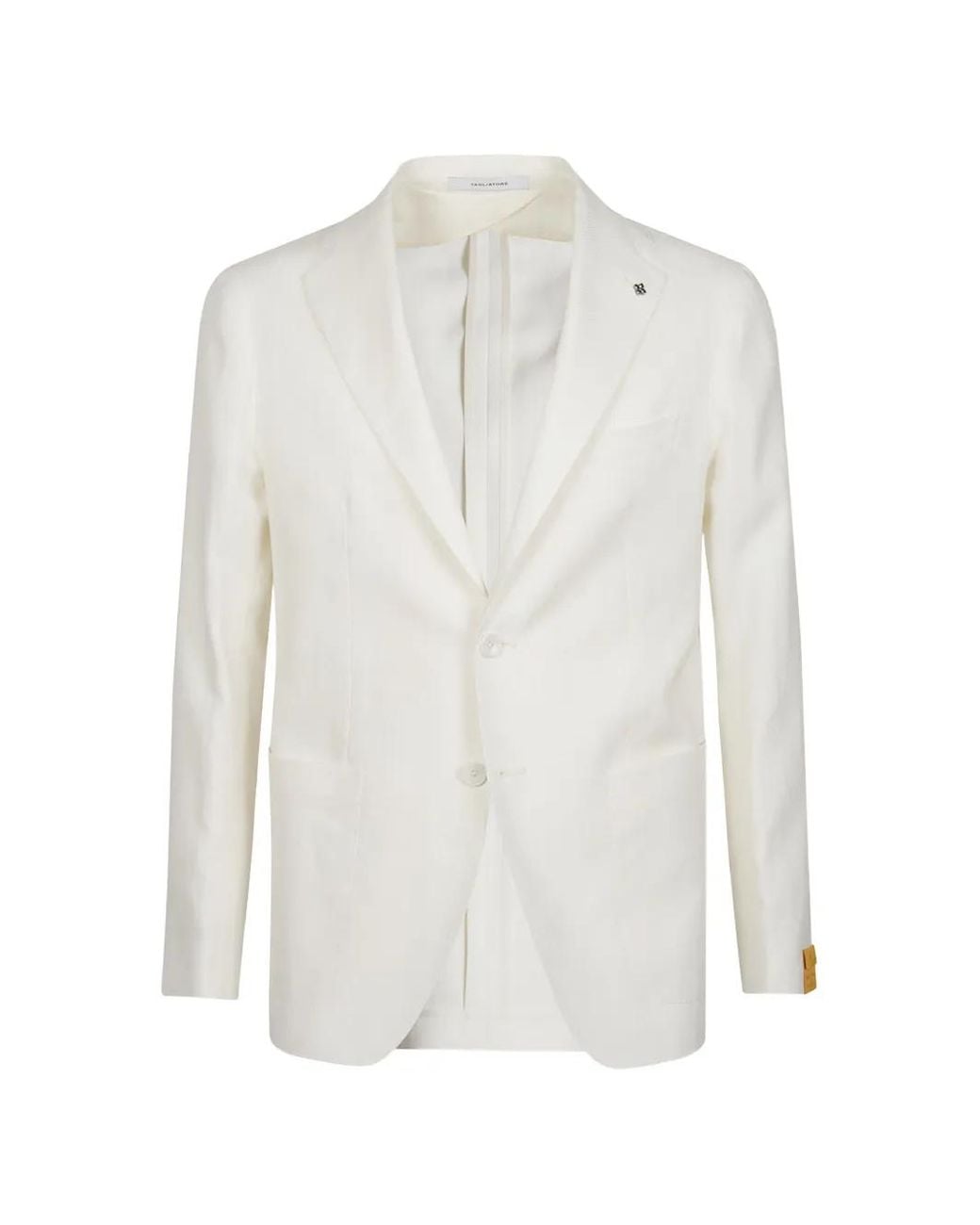 Blazer Con Solapas De Muesca Tagliatore de hombre de color White