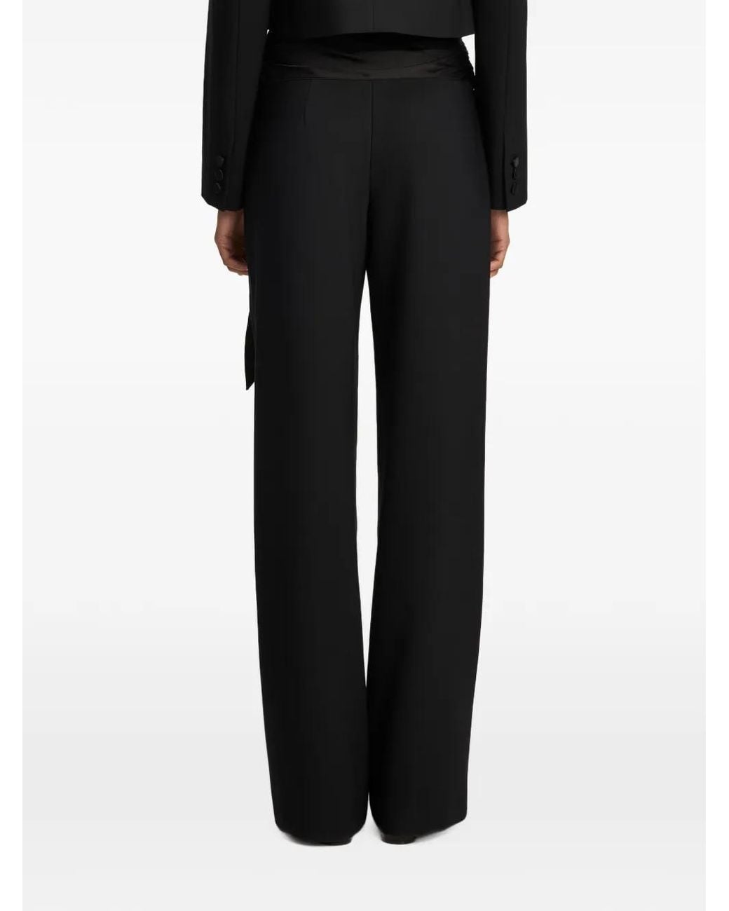 Cinq À Sept Black Romilly Bow-Detail Trousers