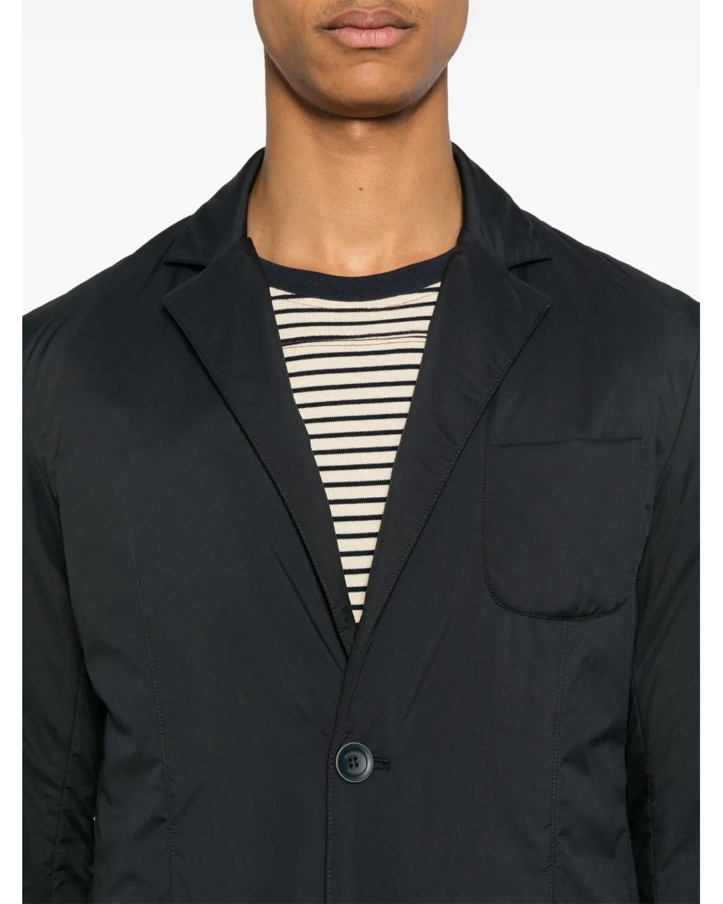 Herno Black Single-Breasted Blazer for men