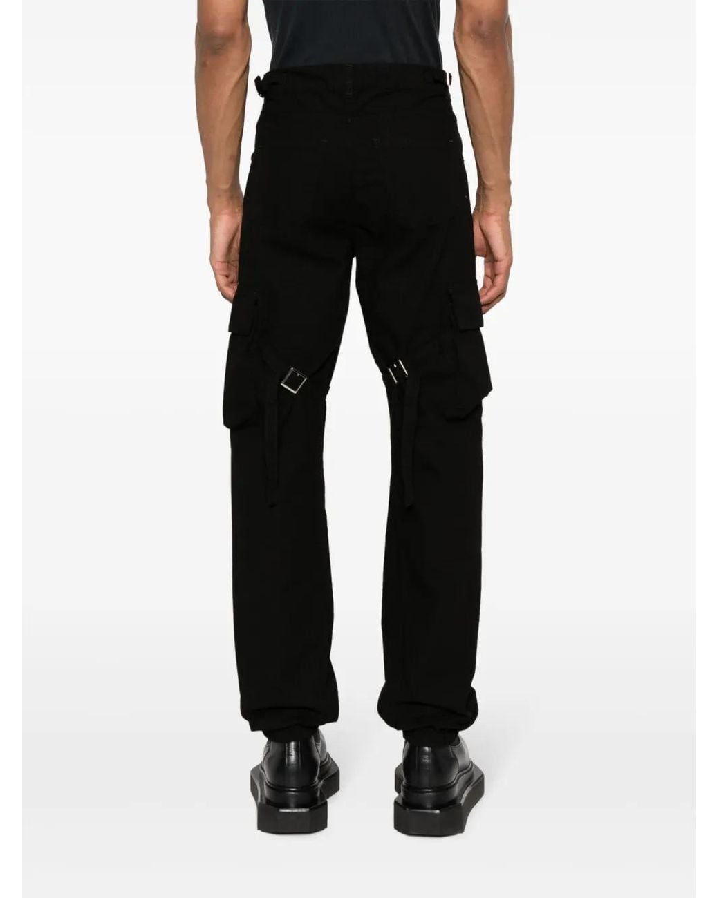 flâneur Black Straight-Leg Cotton Trousers for men