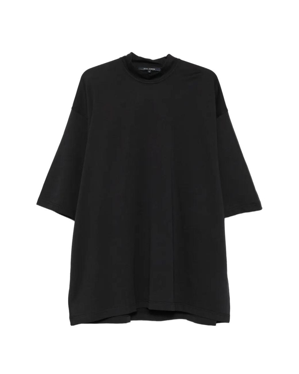 Sofie D'Hoore Black Tick Oversized Mock-Neck T-Shirt