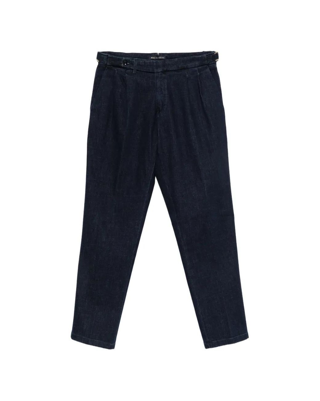 Briglia 1949 Blue Pleated Side-Adjuster Jeans for men
