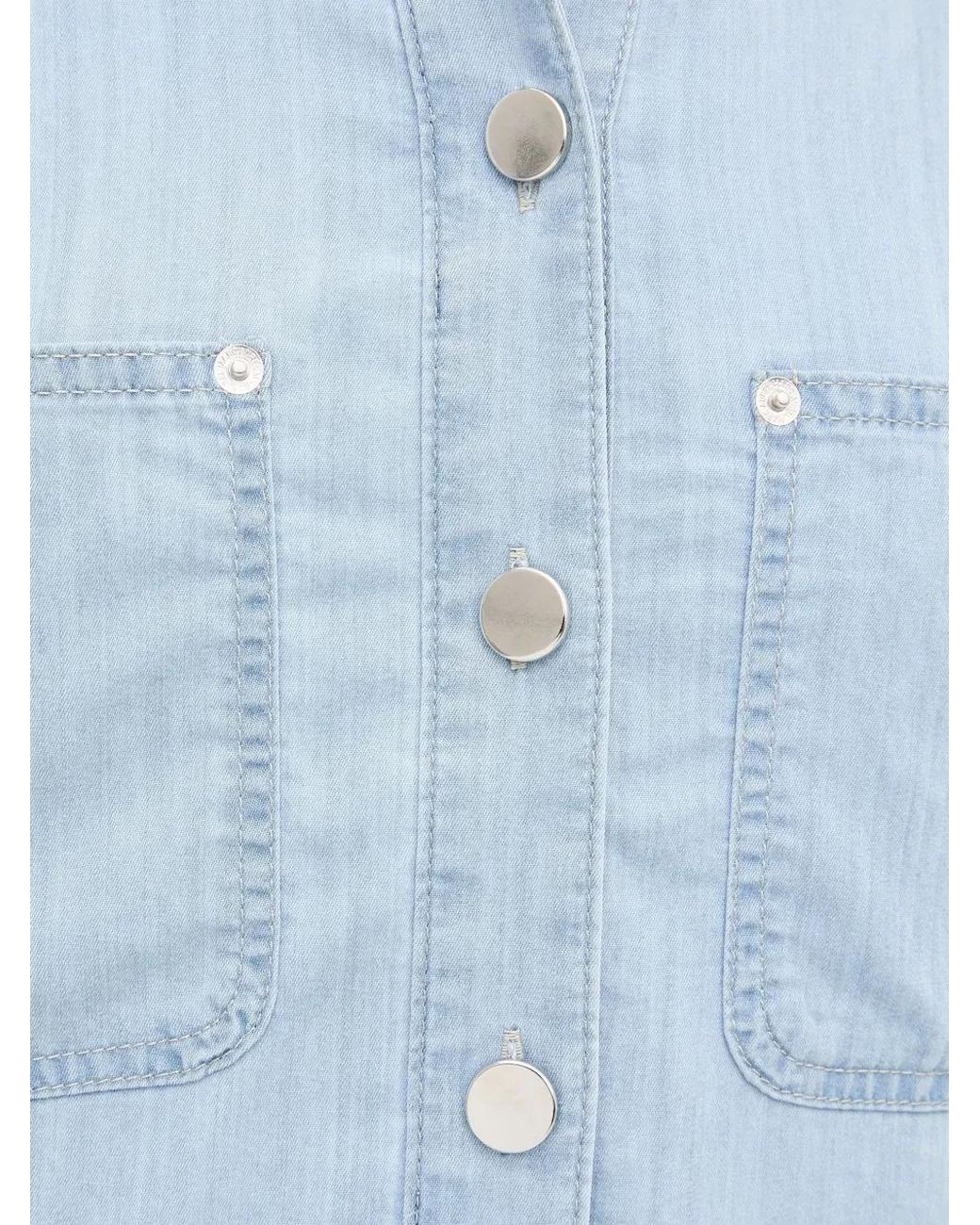 MARC AUREL Blue Button-Up Short-Sleeve Shirt
