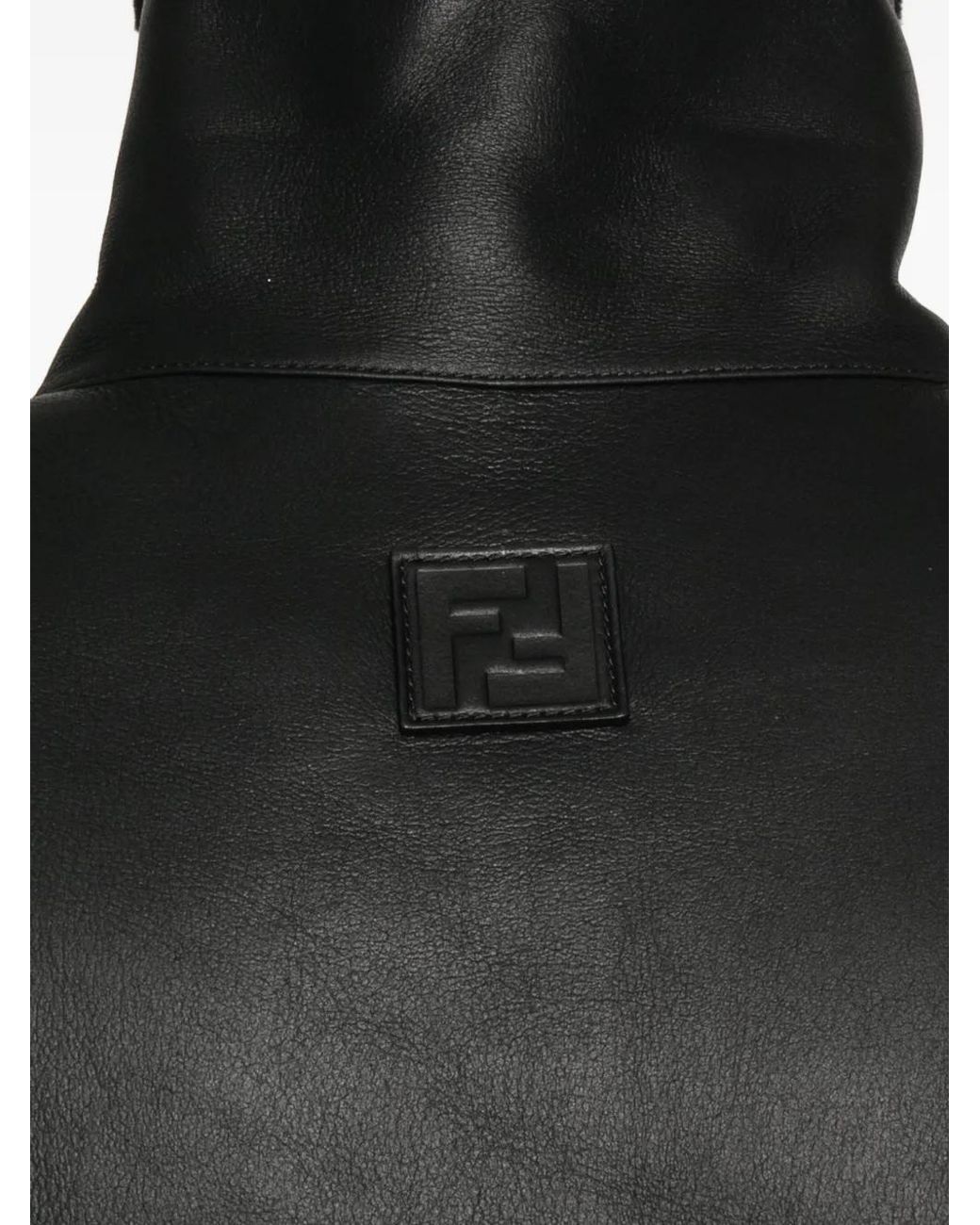 Chaqueta Bómber De Piel Fendi de hombre de color Black