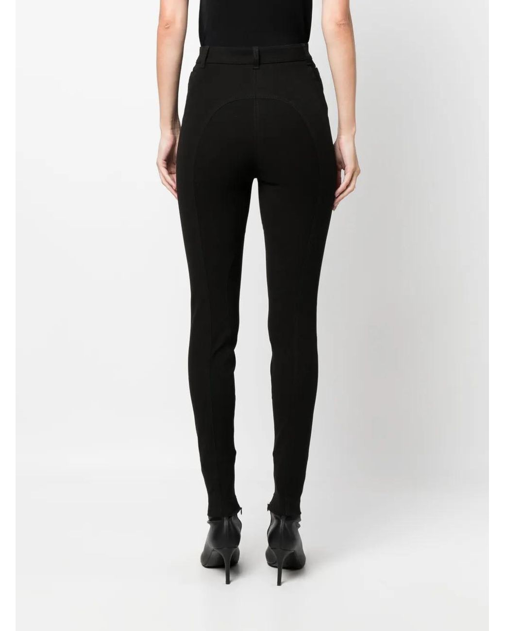 Stella McCartney Black Panelled Skinny-Cut Trousers