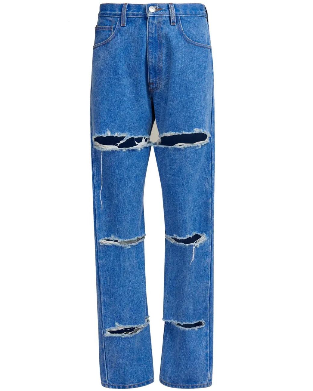 Marni Blue Cur-Out Cotton Jeans