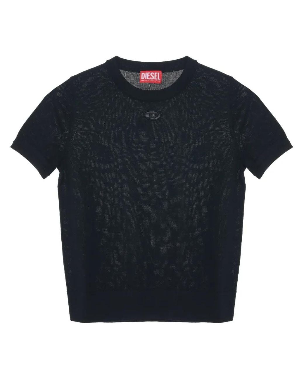 DIESEL Blue Round Neck Top