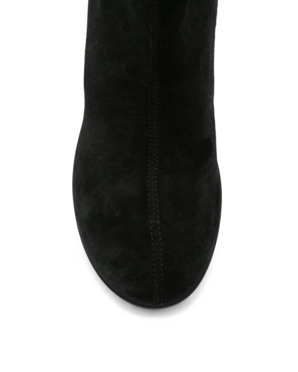 Vic Matié Black Suede-Finish Wedge-Heel Ankle Boots