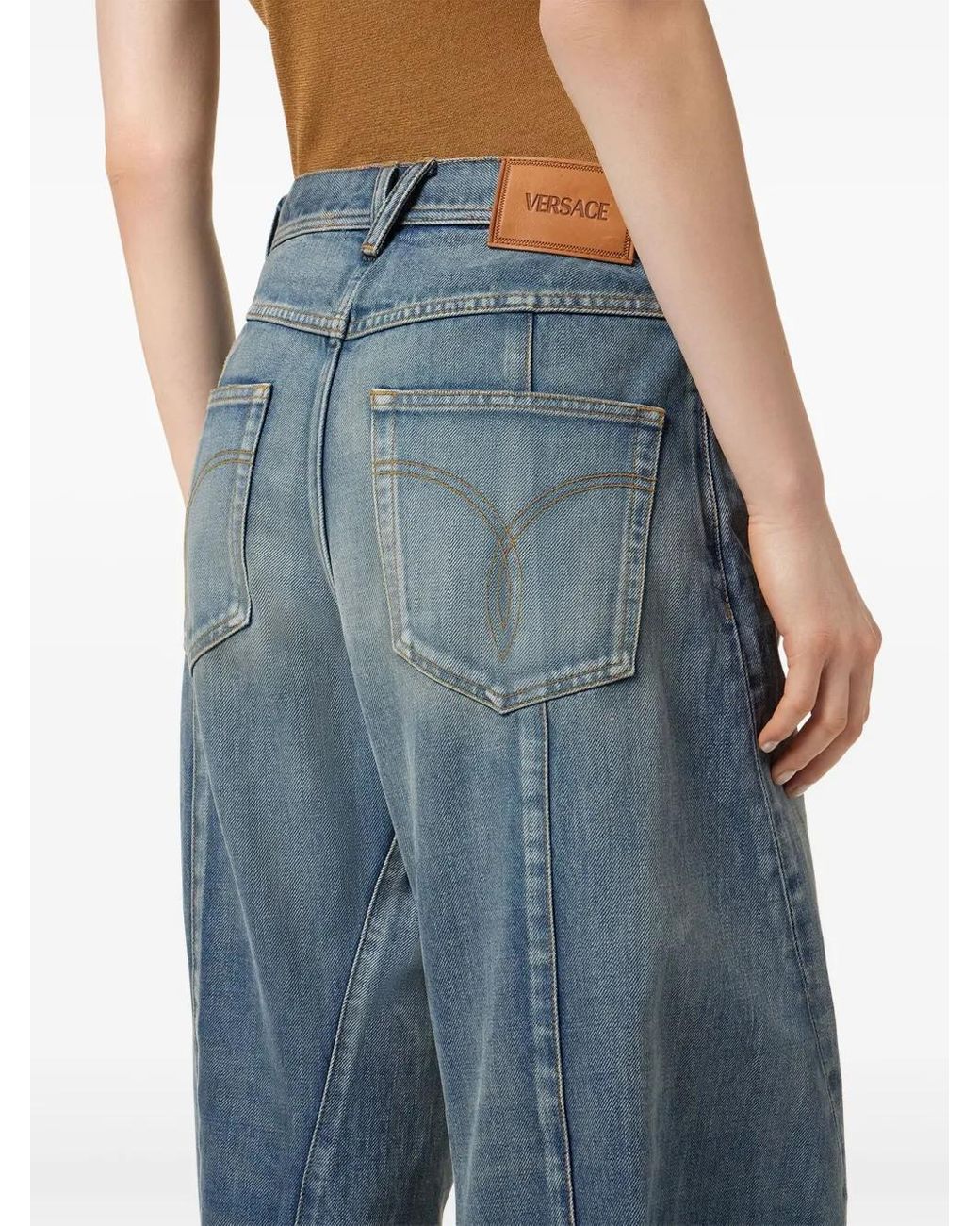 Versace Blue Faded Denim Trousers