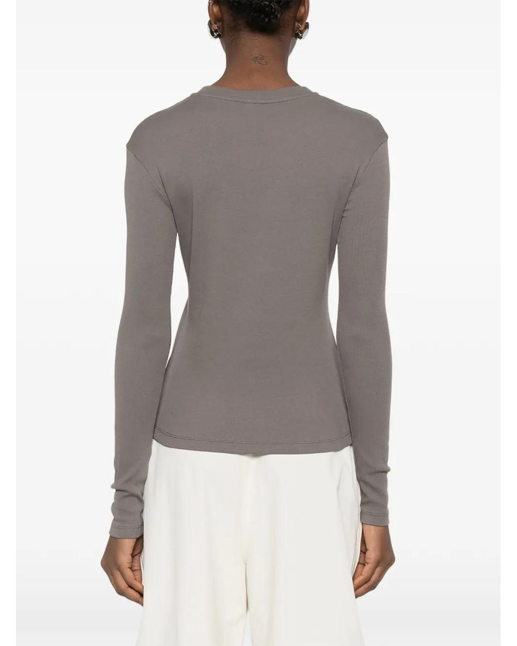 Nanushka Gray Long-Sleeve Top
