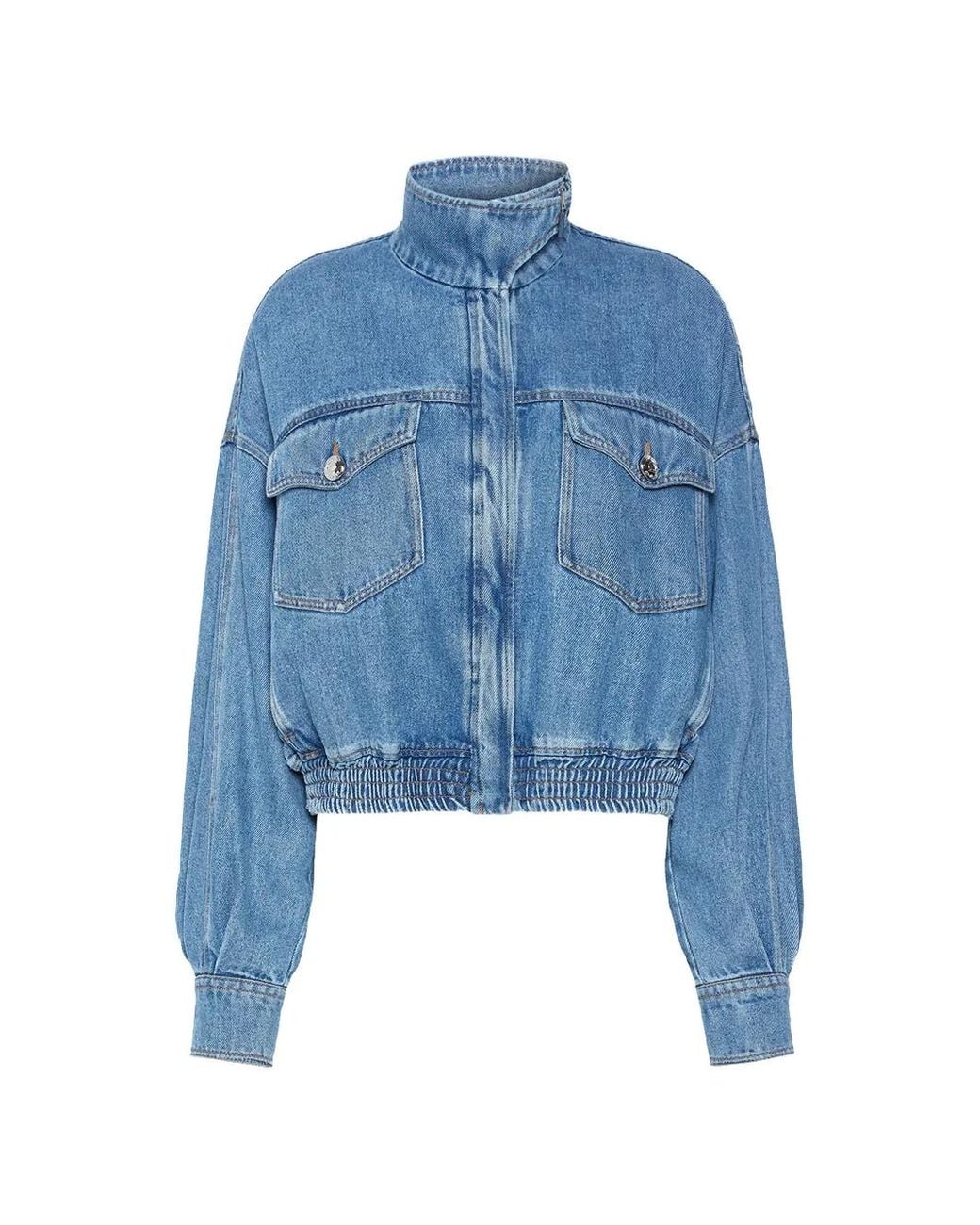 Sportmax Blue Veste À Taille Élastiquée