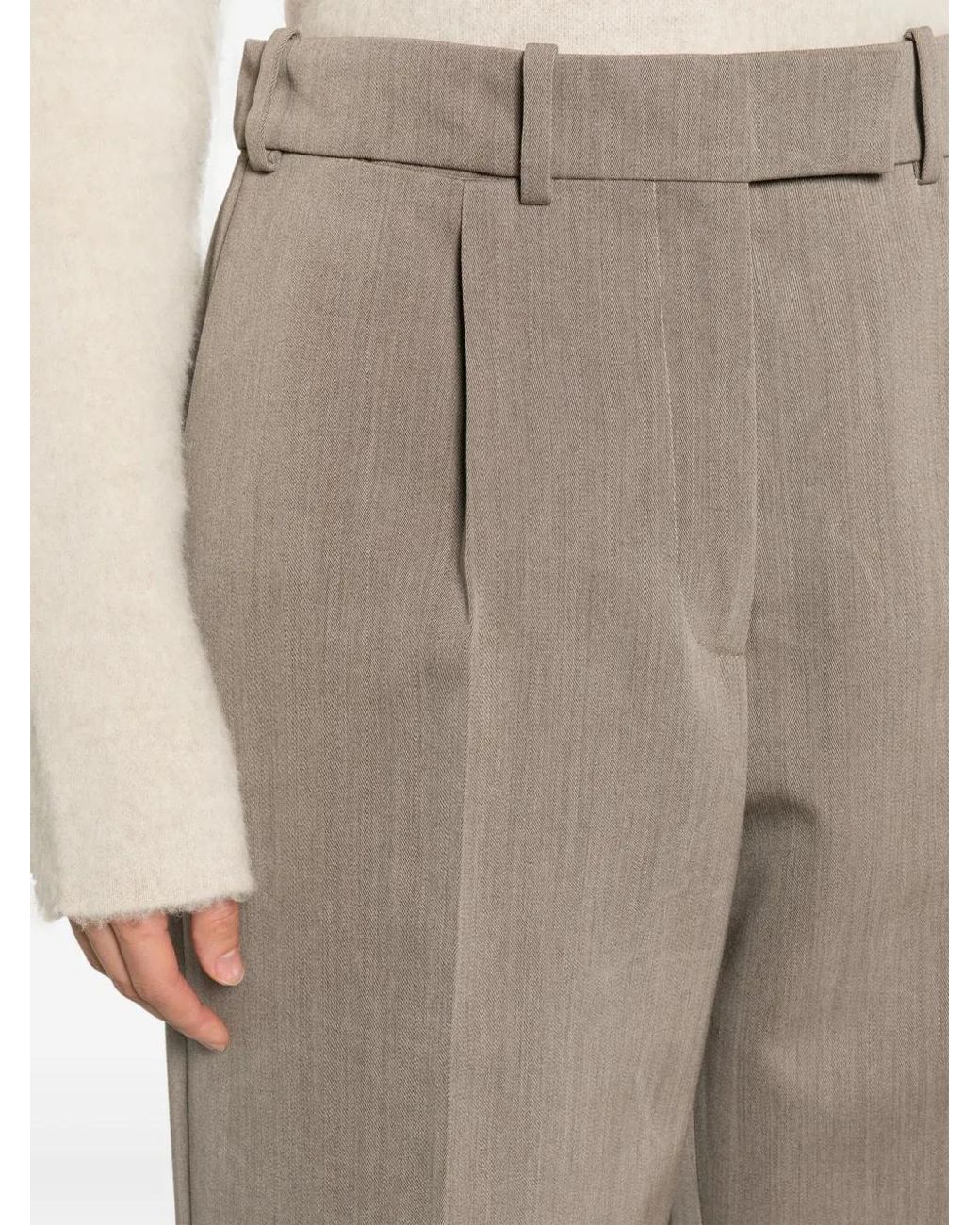 The Row Gray Roan Straight-Leg Trousers
