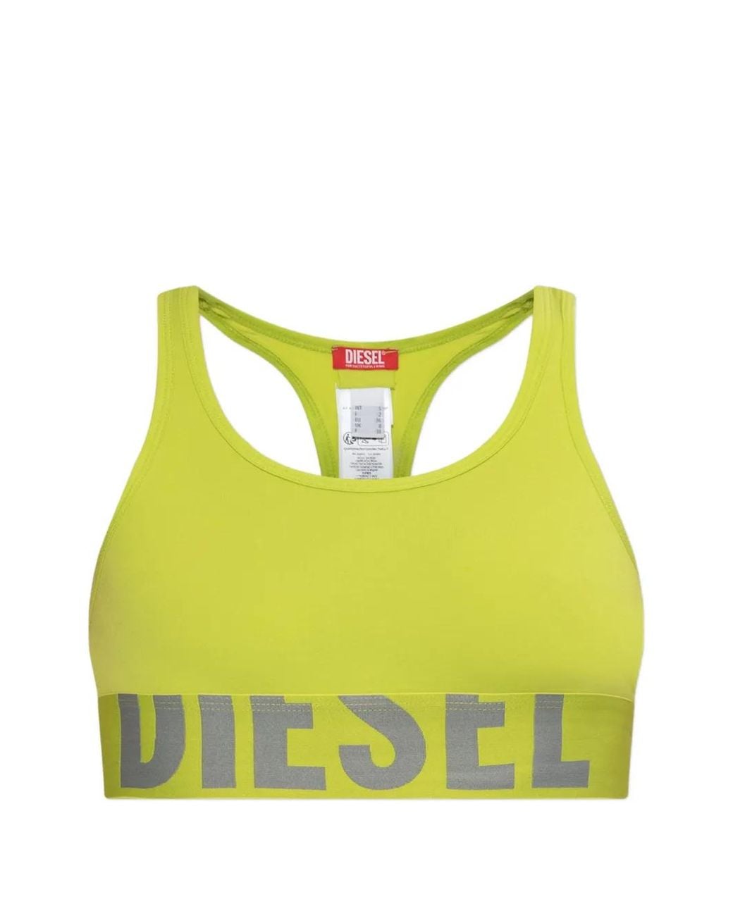 DIESEL Yellow Logo-Underband Racerback Bra