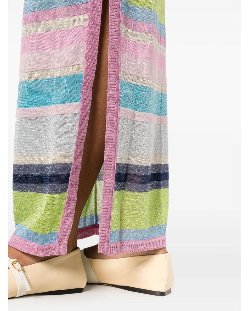 Suboo Green Zephyr Striped Maxi Dress