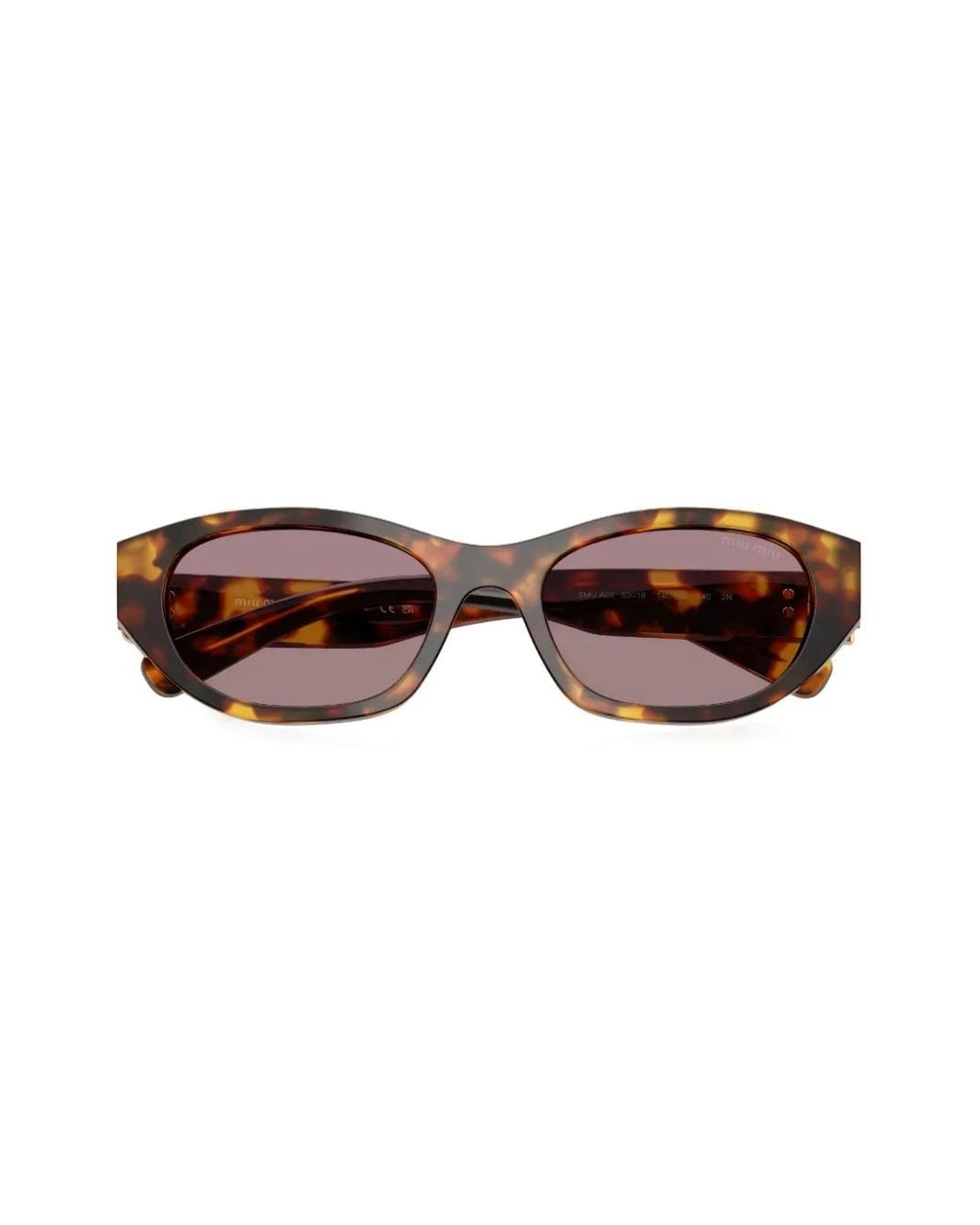 Miu Miu Green Tortoiseshell-Effect Cat-Eye Sunglasses