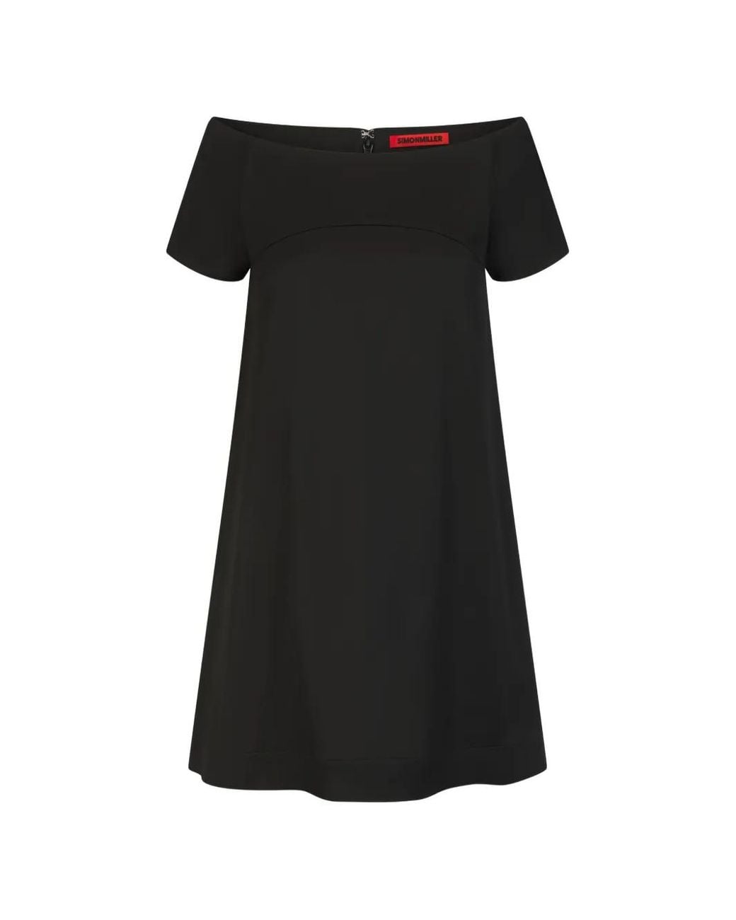 Simon Miller Black Taja Satin Mini Dress