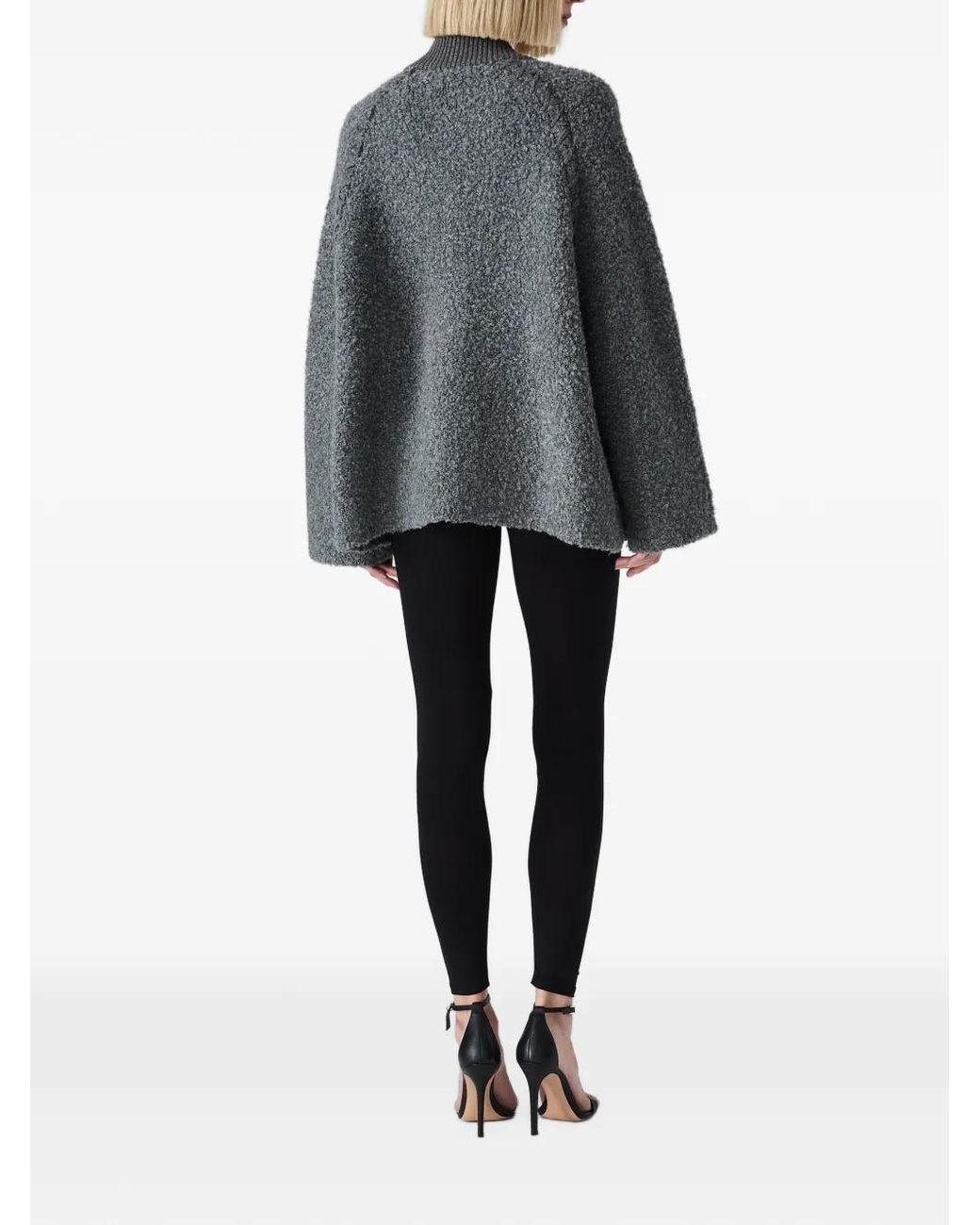 Vera Wang Gray Viola Varsity Bouclé Jacket