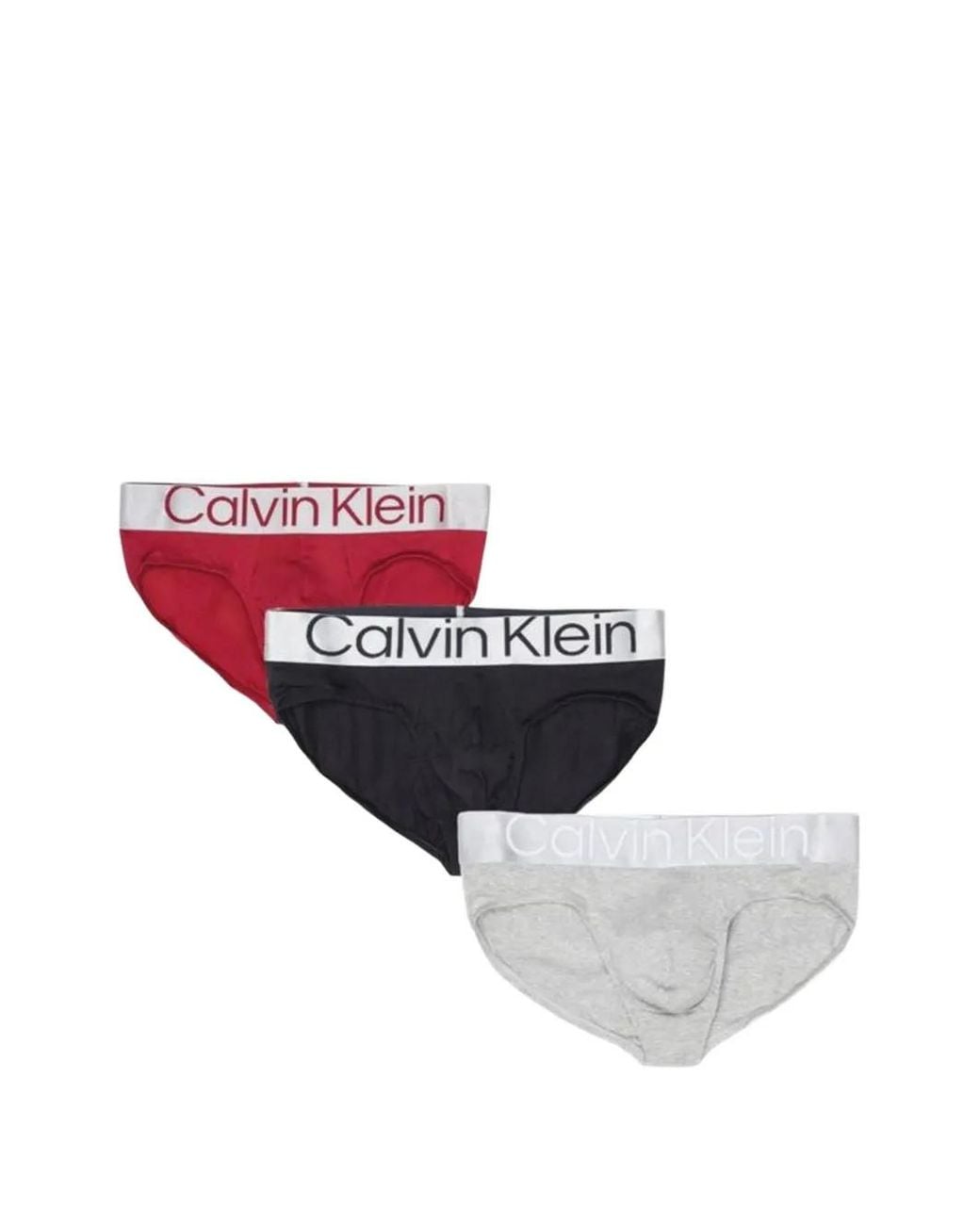 Calvin Klein White Logo-Waistband Briefs (Set Of Three) for men