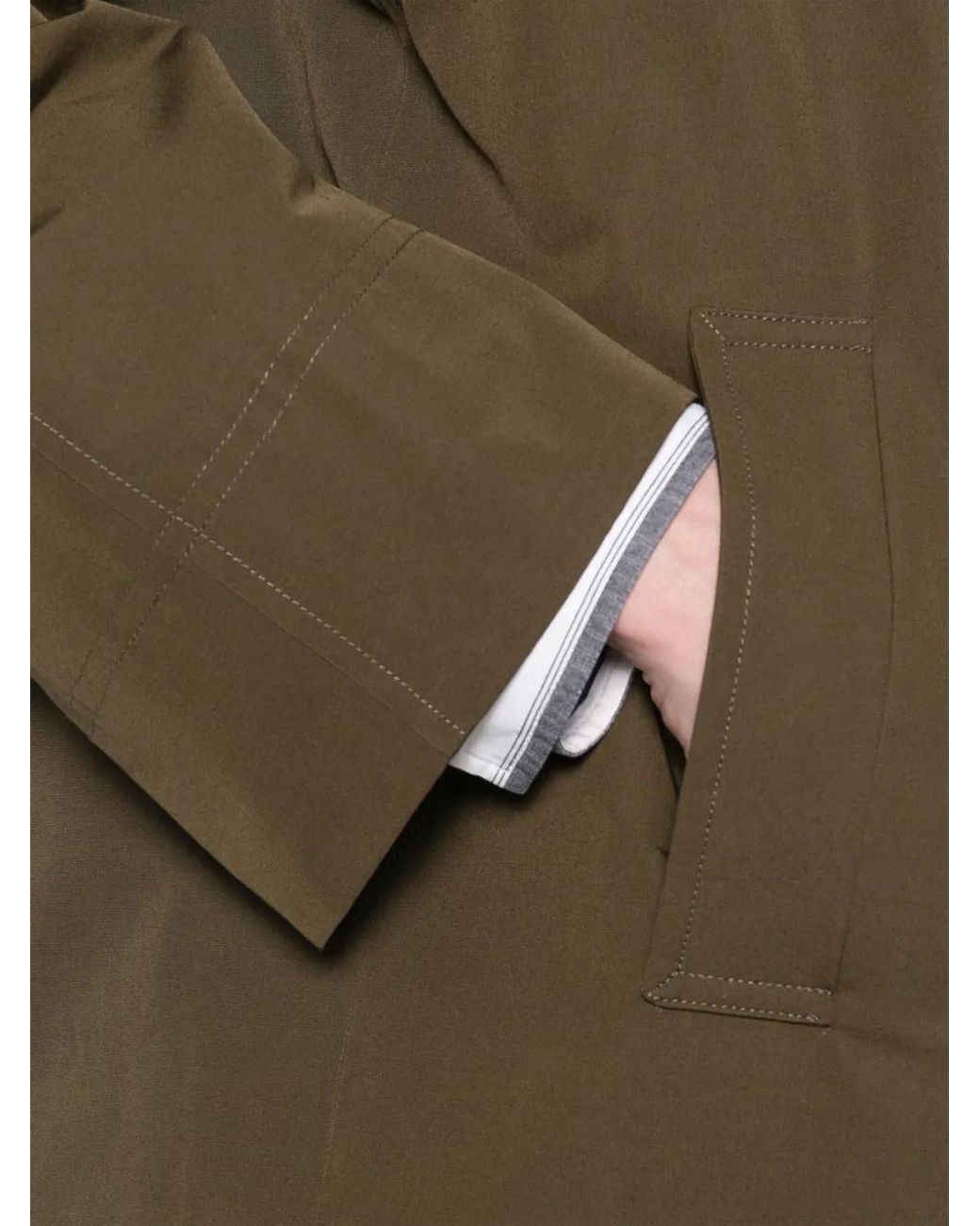 Aspesi Brown Water-Repellent Coat
