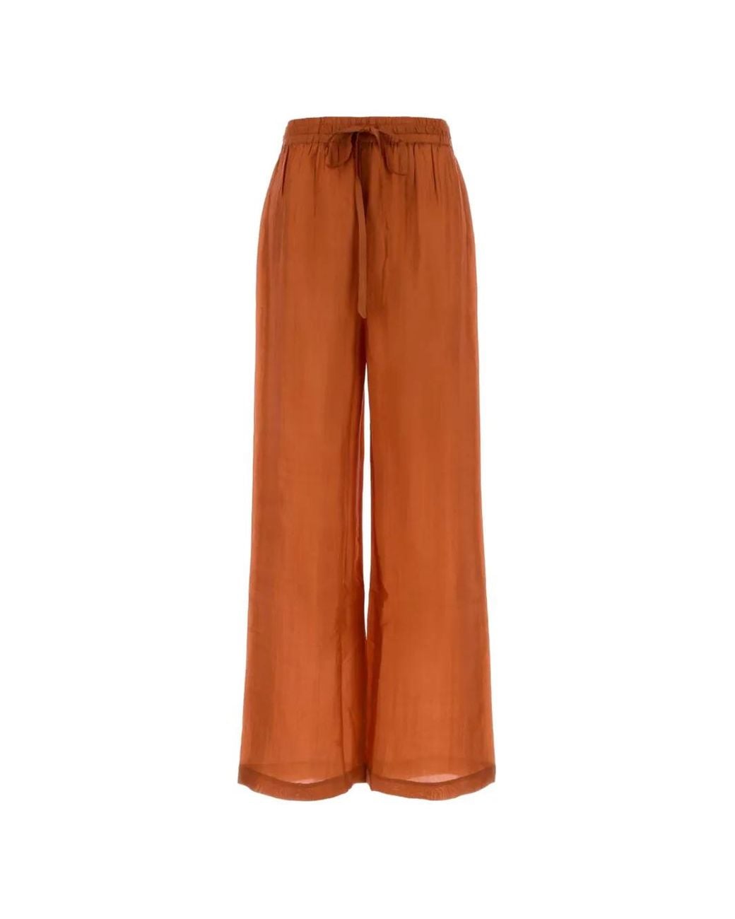 THE ROSE IBIZA Orange Drawstring Straight-Leg Pants