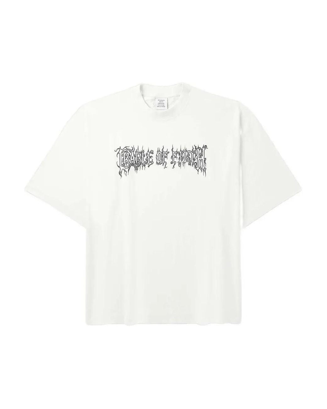 Vetements White Graphic-Print T-Shirt for men