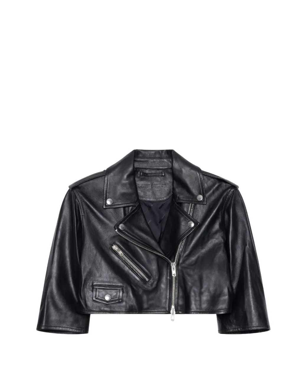 Giacca Crop Piper di Stand Studio in Black