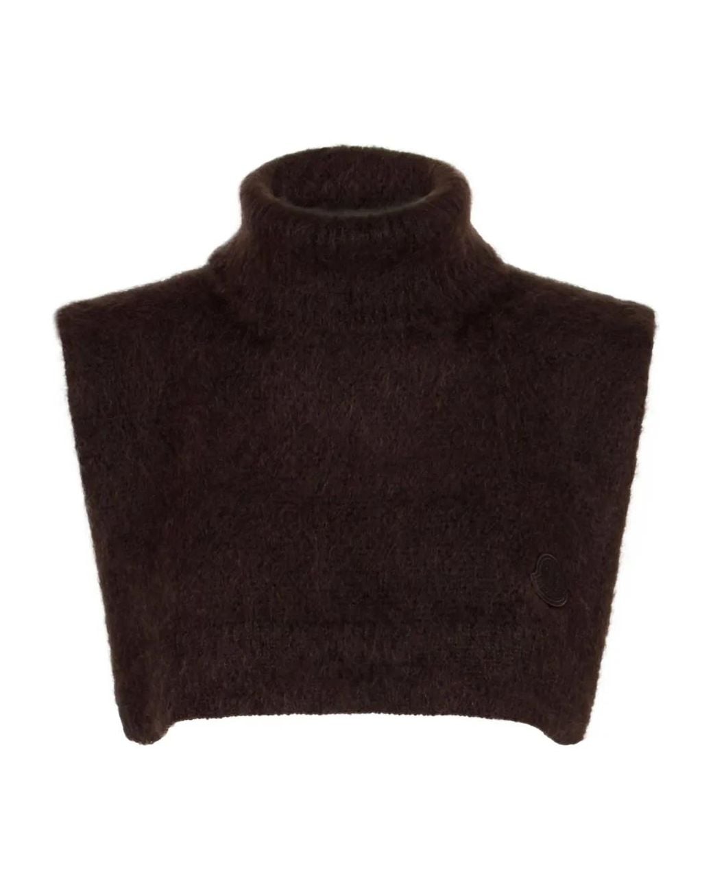 Moncler Black Turtleneck Cropped Top