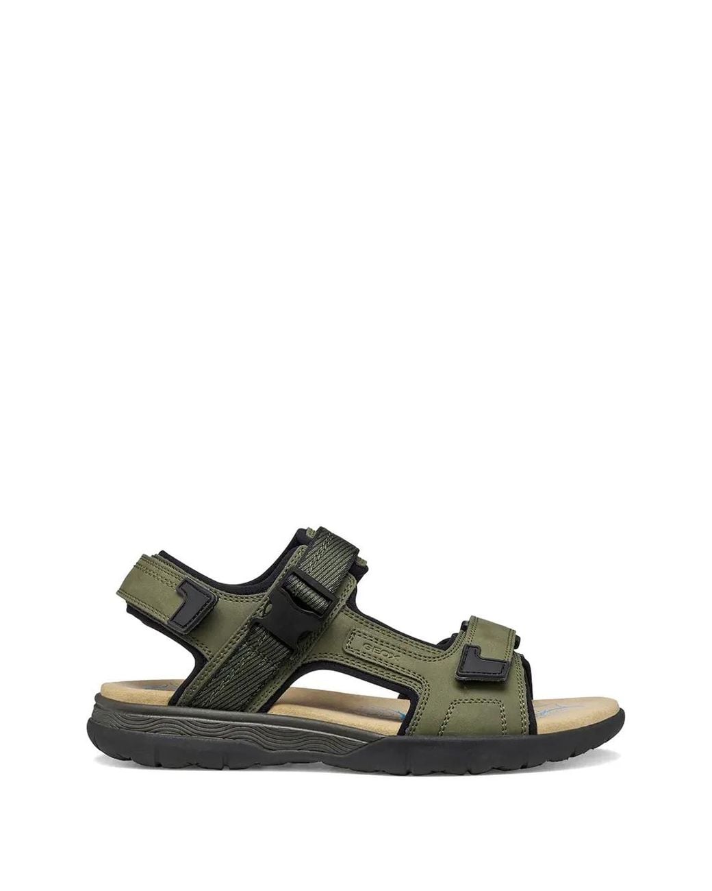 Geox Green Touch-Strap Buckle-Fastening Sandals for men