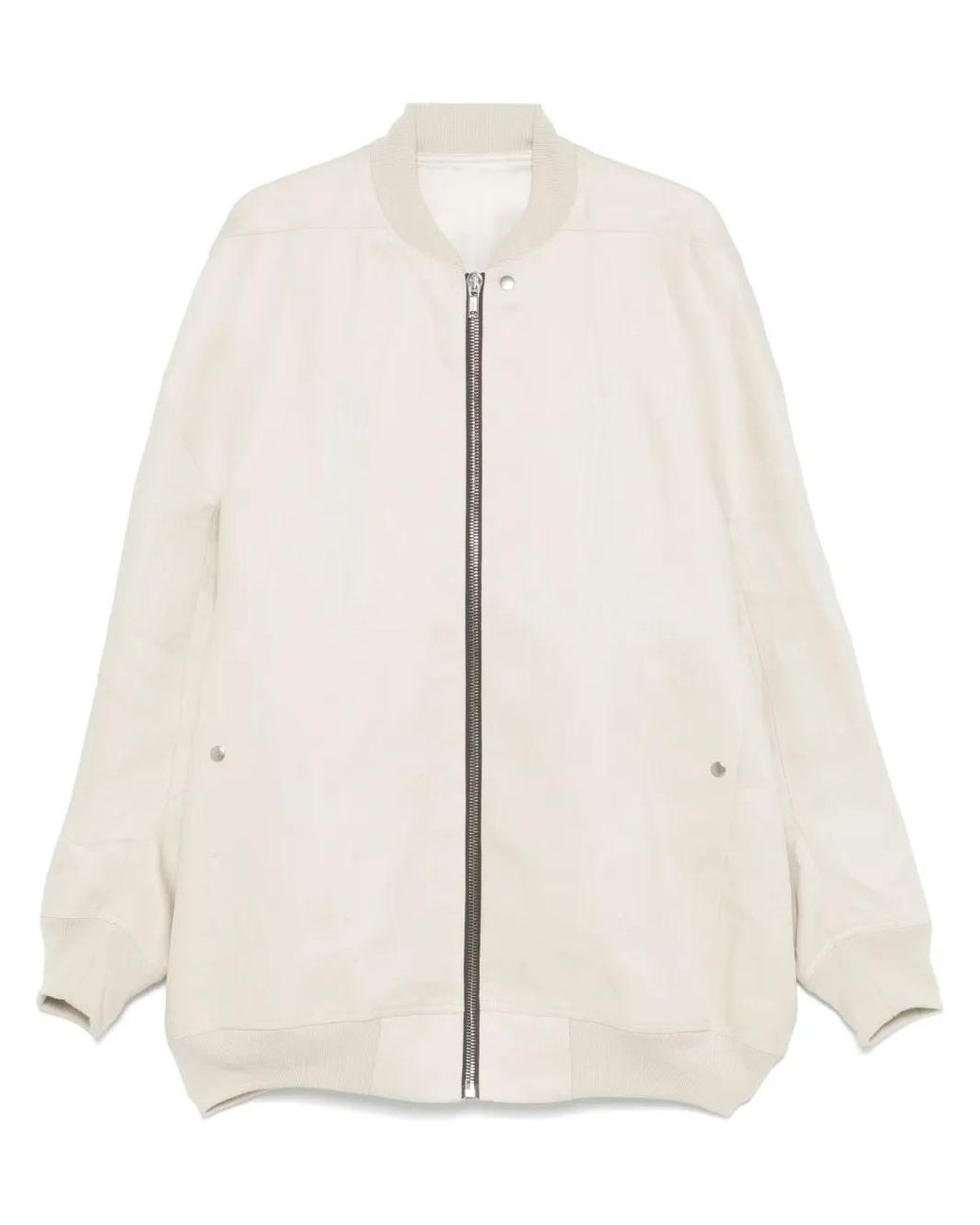 Rick Owens White Jumbo Flight Jacket for men