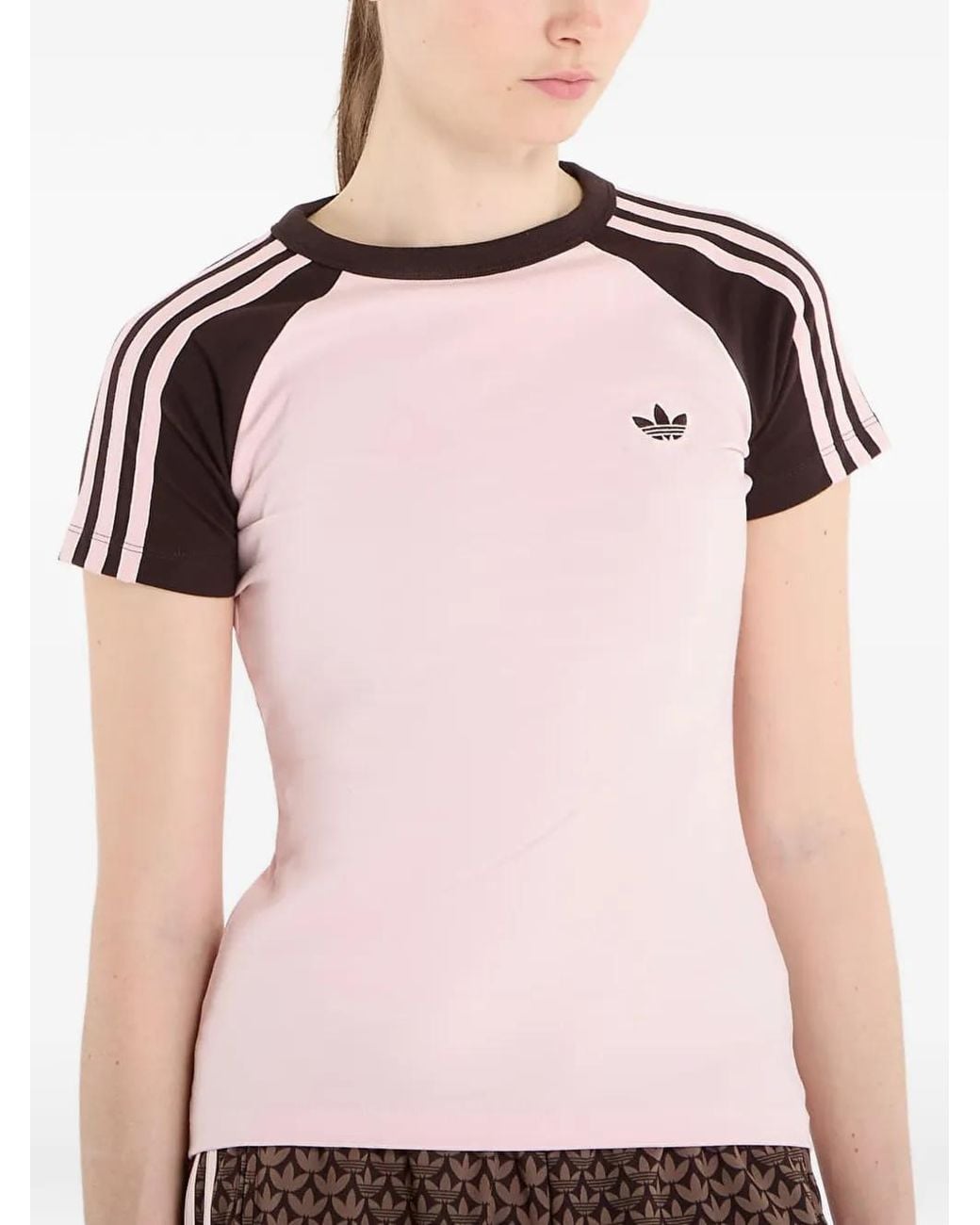 Adidas Pink Sst Logo-Embroidered T-Shirt