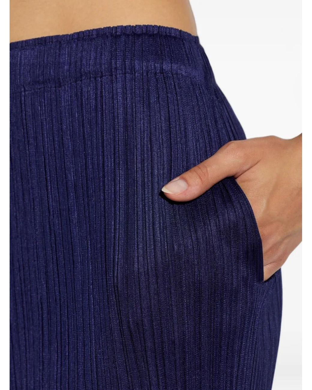 Pleats Please Issey Miyake Blue Pleated Trousers