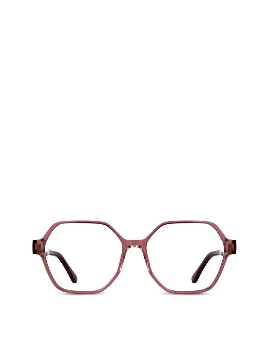 Lacoste Red Geometric-Frame Glasses