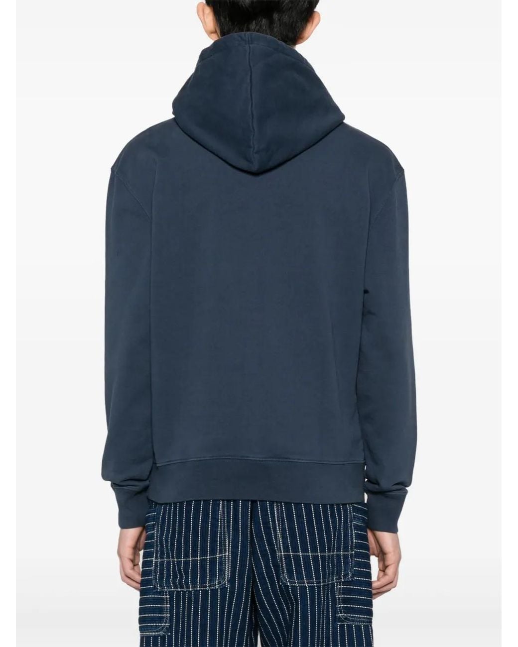 Maison Kitsuné Blue Fox Head Hooded Sweatshirt for men