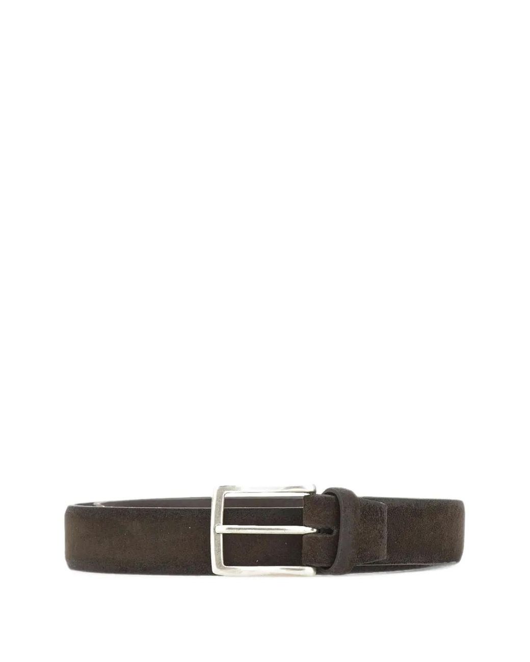 Alberto Luti White Suede Buckle-Fastening Belt for men