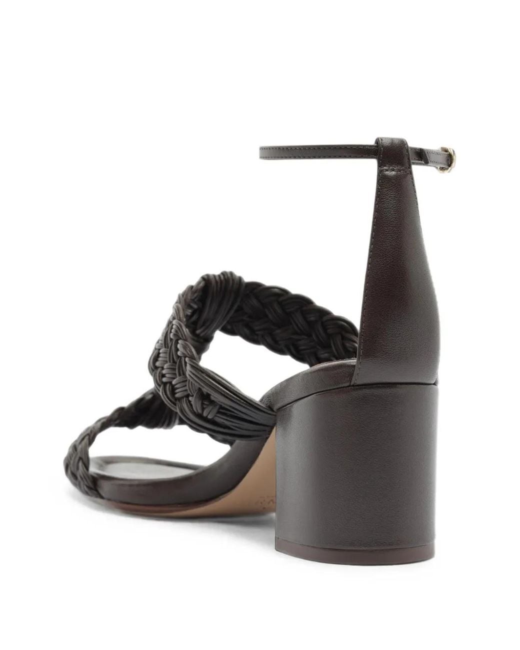 Alexandre Birman Black Thalia 60 Braided Leather Sandals