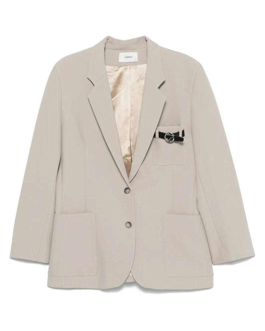 Coperni Natural Belted-Pocket Blazer