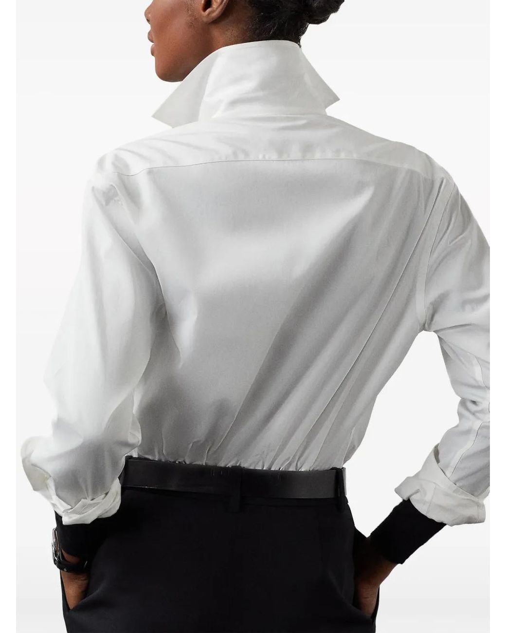 Ralph Lauren White Long-Sleeve Cotton Shirt