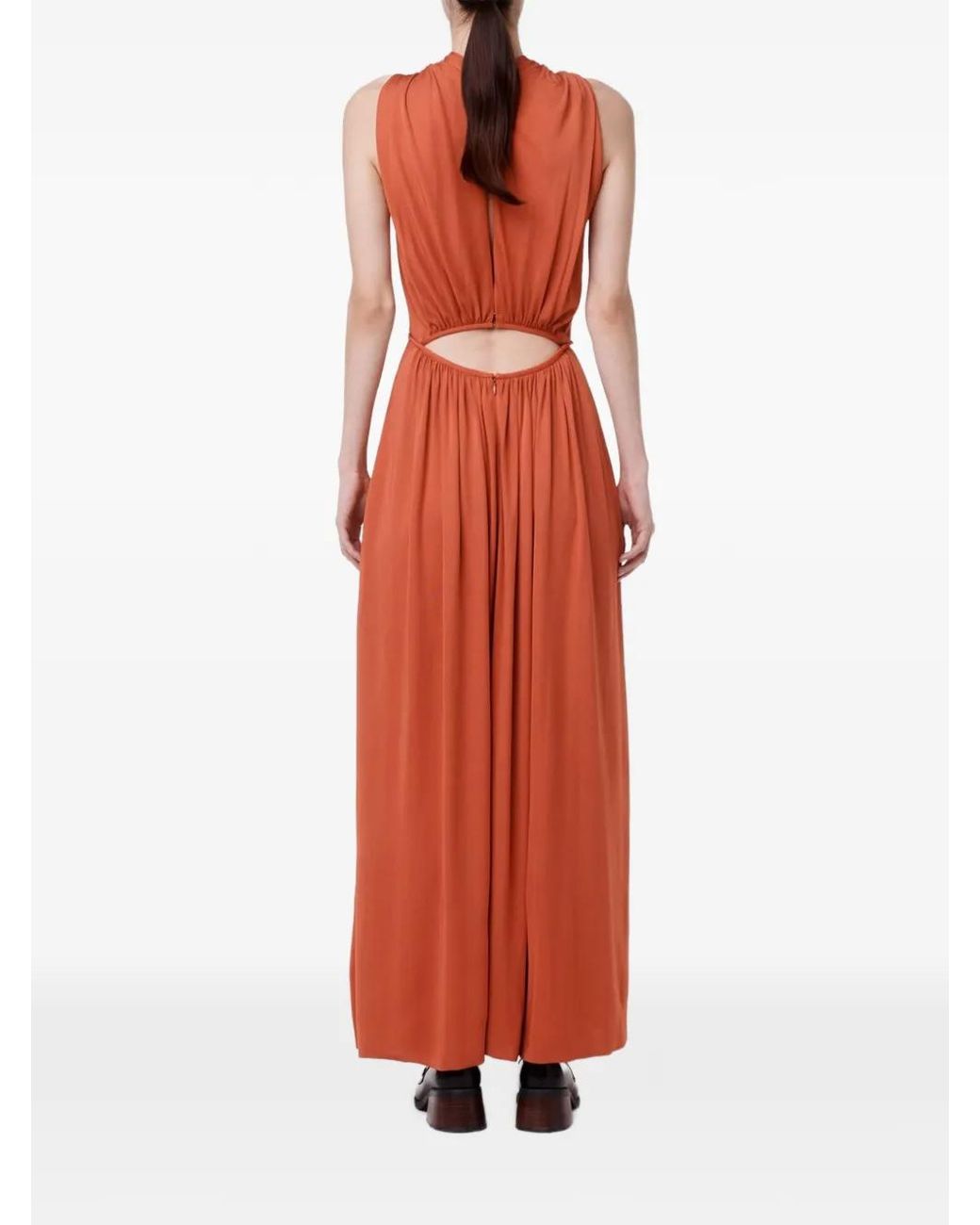 Another Tomorrow Shirred Cutout Dress