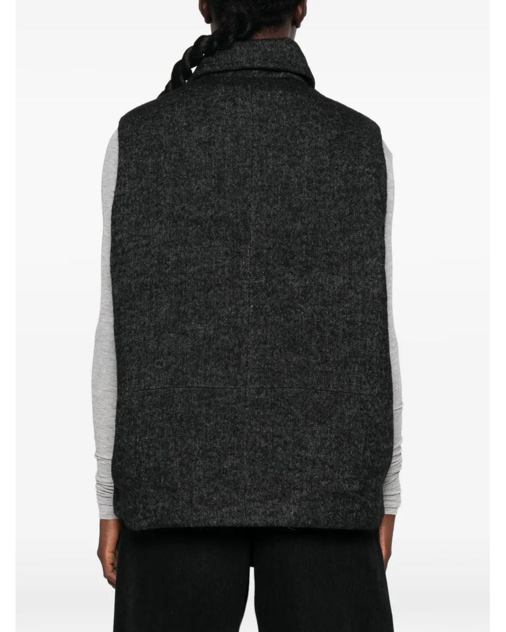 SOH Black Button-Up Gilet