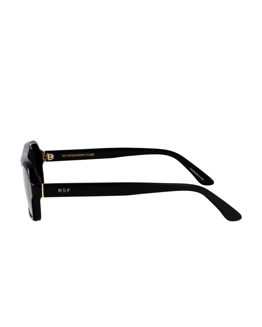 Retrosuperfuture Black Vico Rectangle-Frame Sunglasses