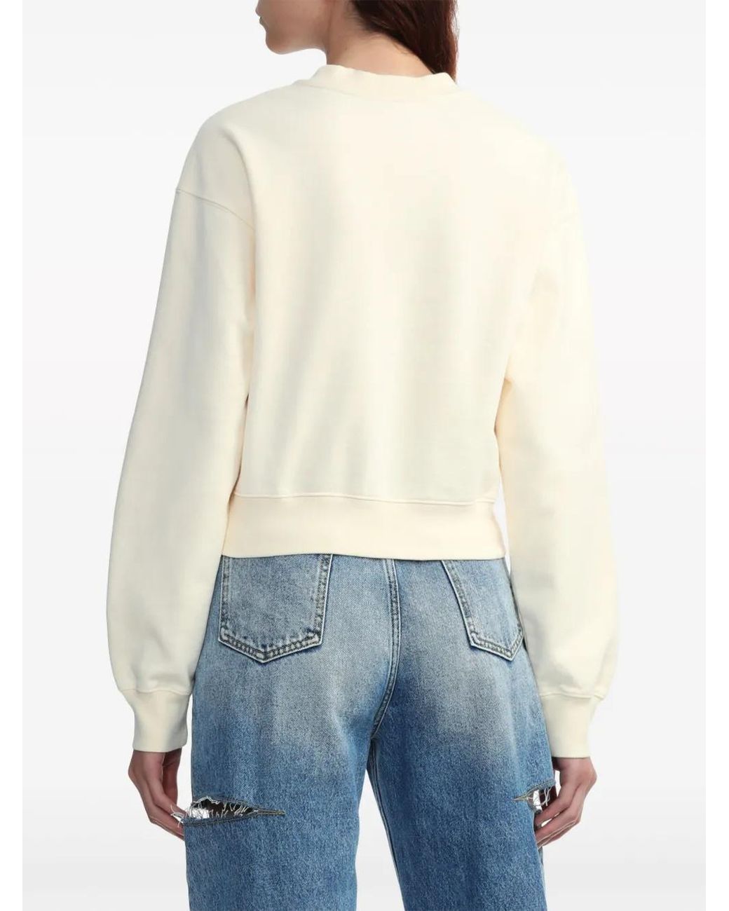 Jacquemus White Sweatshirt With Application