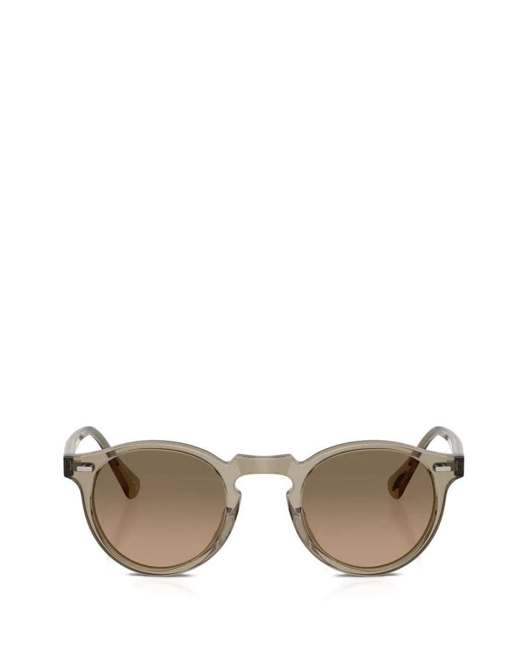 Oliver Peoples Natural Gregory Peck Round-Frame Sunglasses